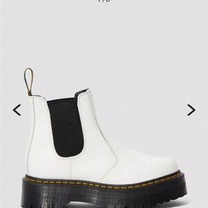 2976 SMOOTH LEATHER PLATFORM CHELSEA BOOTS white